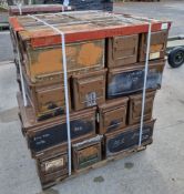 40x Ex MOD A480 ammo boxes - 43x23x26cm