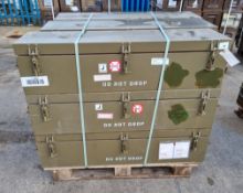 9x Green Metal storage containers - 120x30x30cm