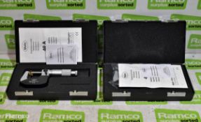 2x Mahr Micrometers 40 A 0-25mm