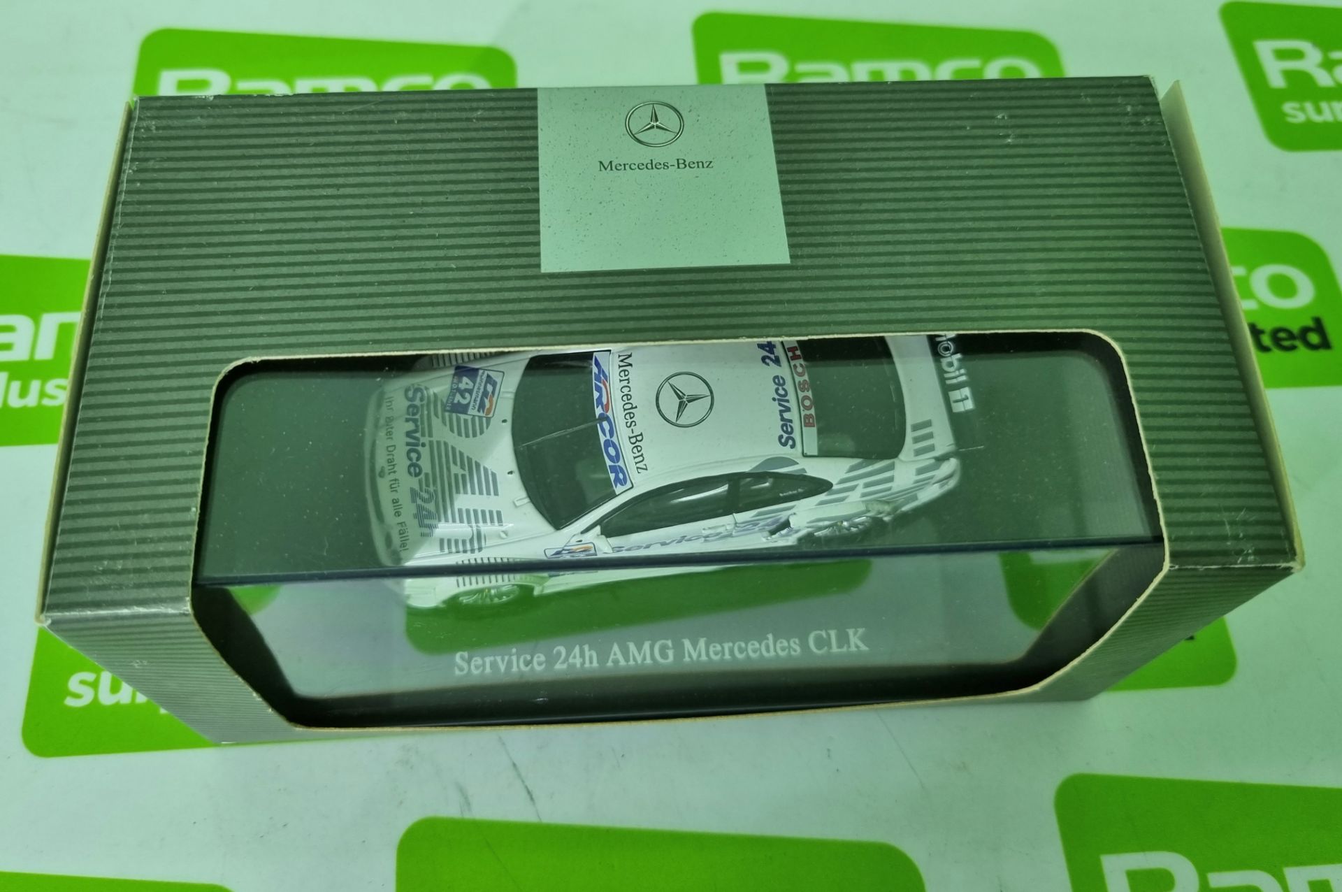 Autoart Mercedes-Benz Service 24h AMG Mercedes CLK dealer model car 1:43 – B6 696 1914 - Image 2 of 3