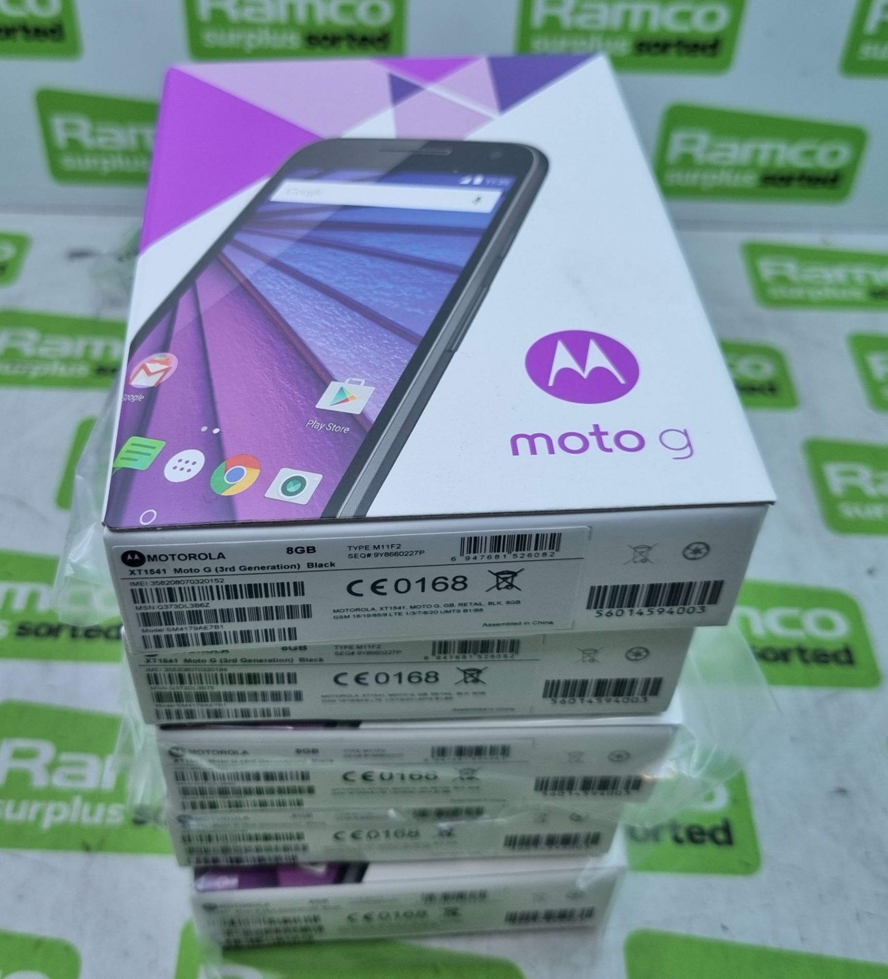 5x Motorola Moto G 3rd Gen - Pay As You Go Mobile Phones