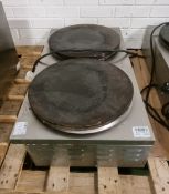 Roller Grill 400CDE double plate electric crepe machine - 50x87x25cm