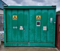 IBC/Drum bunded container storage cabinet with sliding doors - dimensions: 300x150x240cm