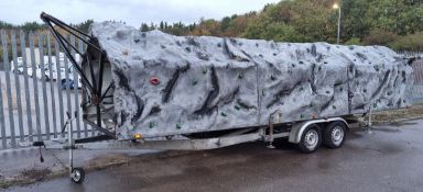 Mobile climbing wall on trailer L 9.5M x W 2.3M x H 2.6M