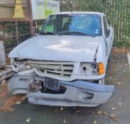 Ford Ranger 2-door pickup truck left hand drive automatic - White - MAJOR damage - AS SPARES