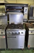 Falcon MK ll Dominator 4 burner oven with Steakhouse grill - 87x80x174cm