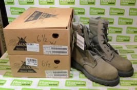 2x pairs Thorogood Hot Weather Steel Toe Cap Boots - size 6.5W