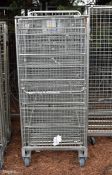 3x Palletower Mobile Caged Laundry Trolleys