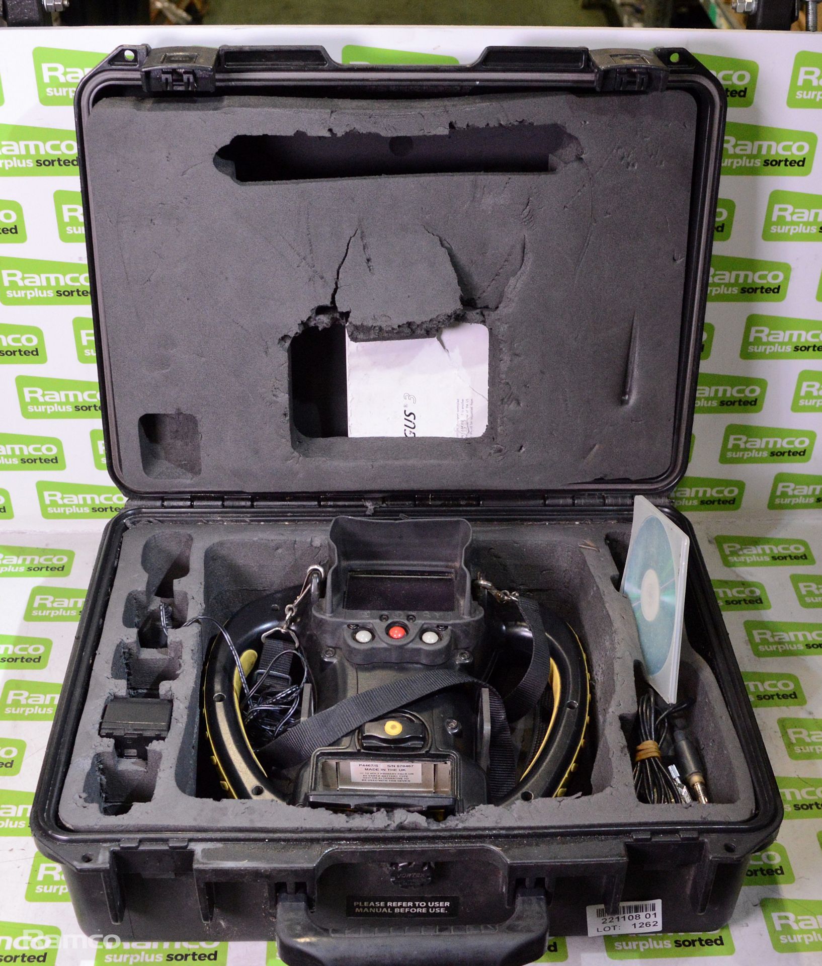 E2V Argus 3 thermal imaging camera - in case - missing some accessories