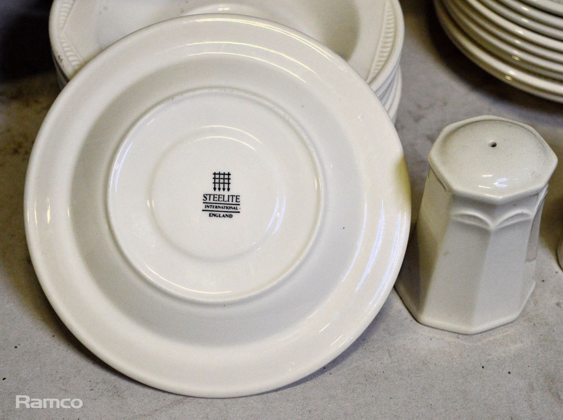 Steelite International ivory crockery: cups, saucers, milk jugs and bowls - Image 5 of 5