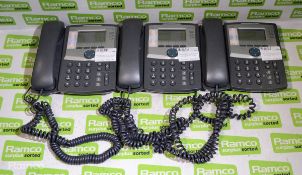 3x Cisco SPA303 3 line IP phones with display and PC port