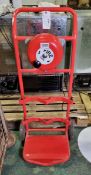 Mobile fire extinguisher trolley with hand bell