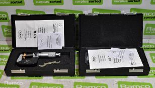 2x Mahr Micrometers 40 A 0-25mm