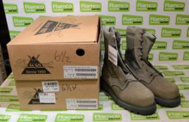 2x pairs Thorogood Hot Weather Steel Toe Cap Boots - size 6.5W