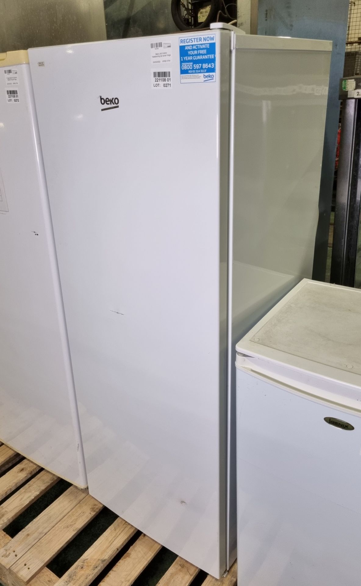 Beko LSG1545W freestanding tall larder fridge - Image 2 of 4