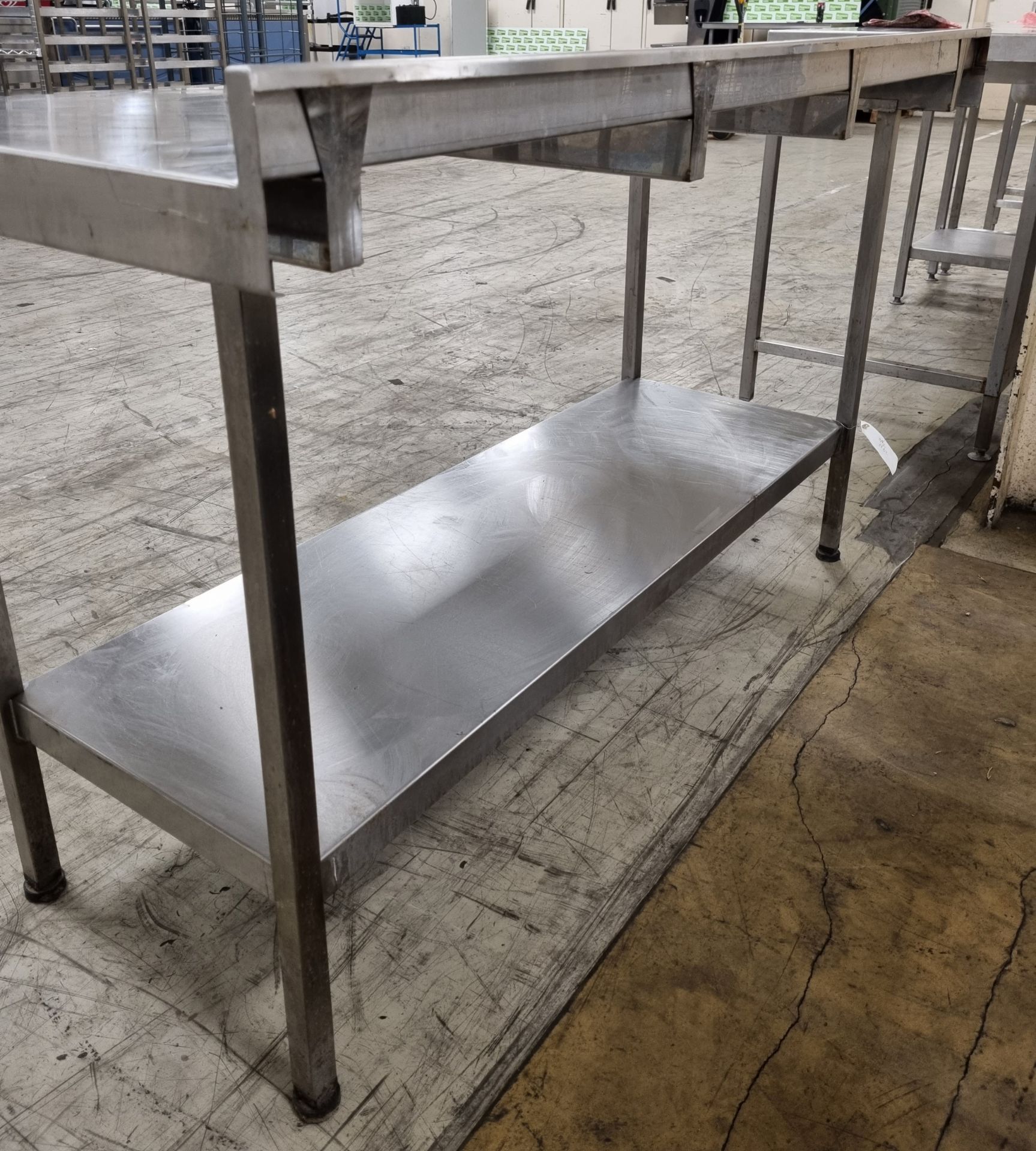 Stainless steel countertop with shelf - 60x150x96cm - Image 3 of 3