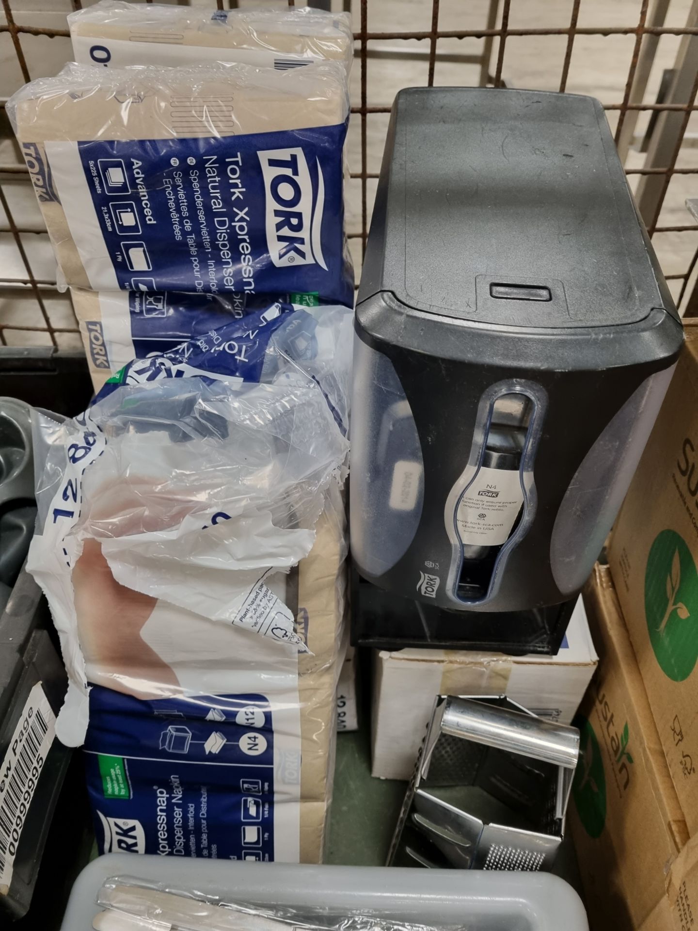 Catering equipment and supplies consisting of cutlery napkin dispenser,napkins,plastic knives - Image 8 of 15