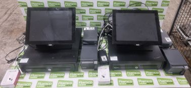 2x Aures technologies till system with touch screen and receipt printer plus power supply