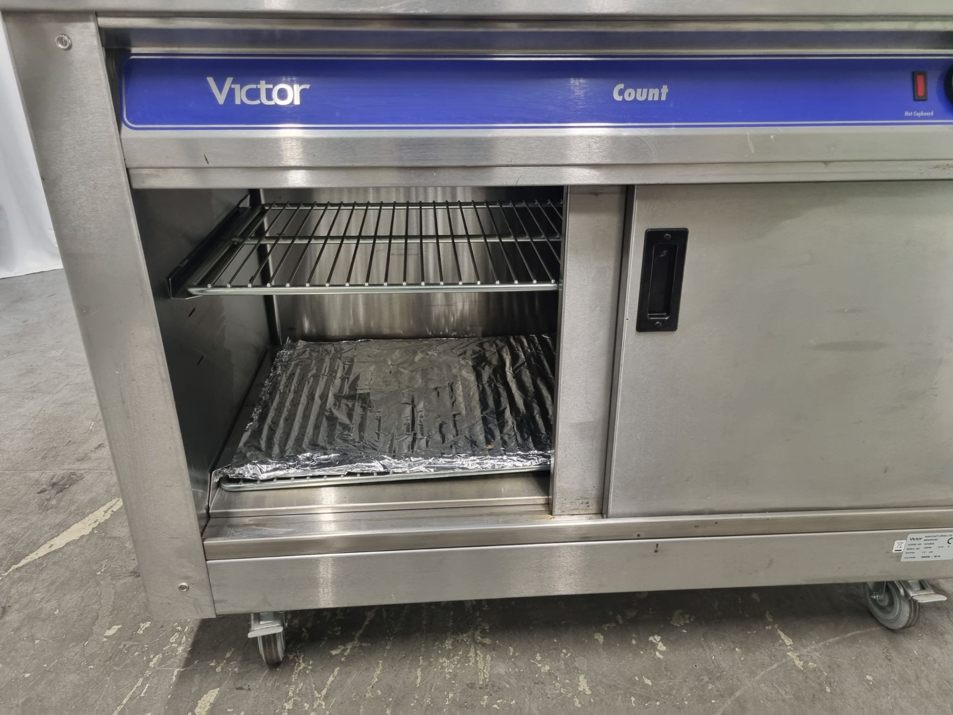 Victor HC30MS plain top, mobile hot cupboard with double sliding doors - Image 6 of 8