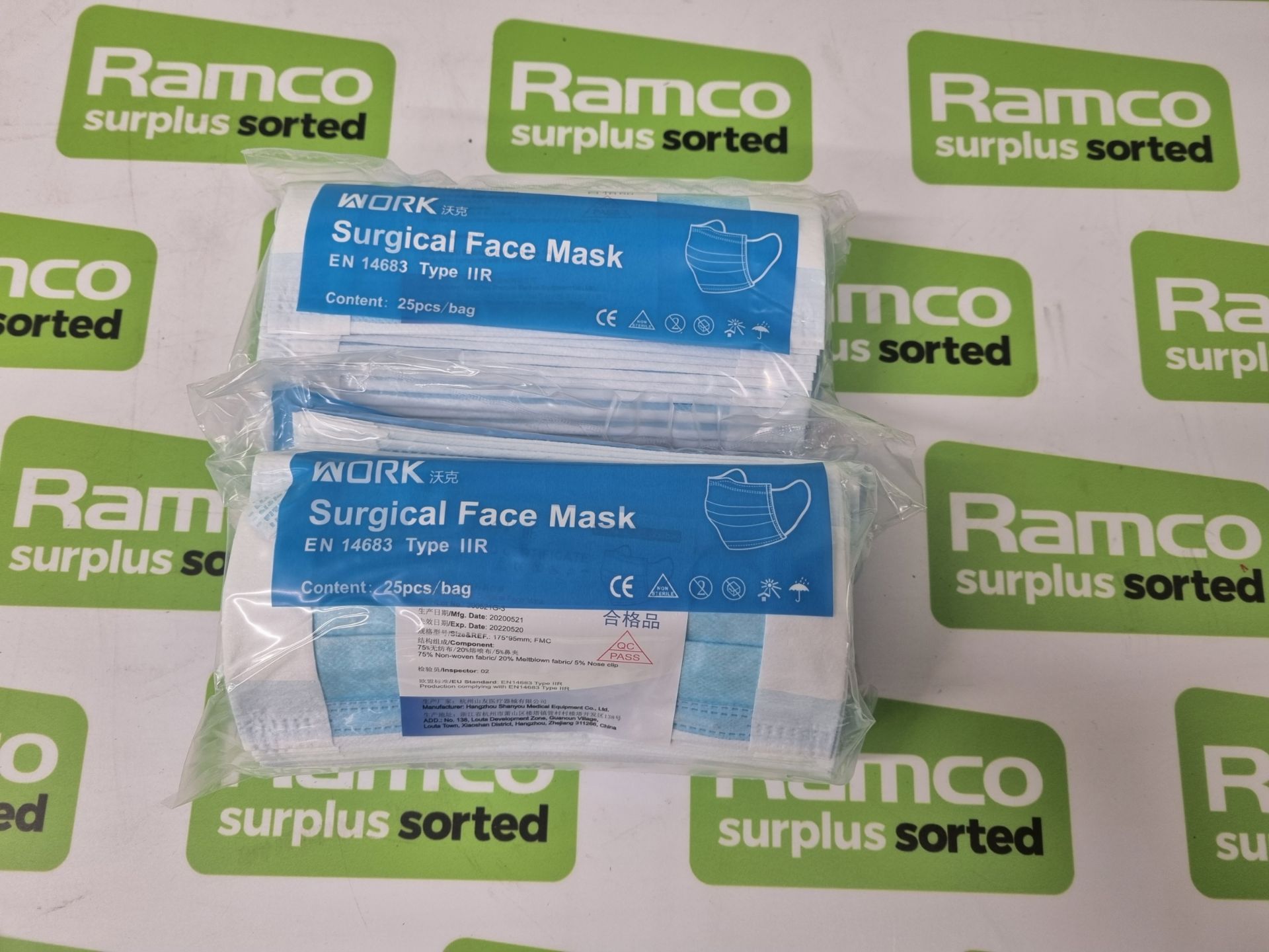 24x pallets of Type IIR face masks - est. total qty 480000 - location LE67 1ND - PPE - Image 6 of 9