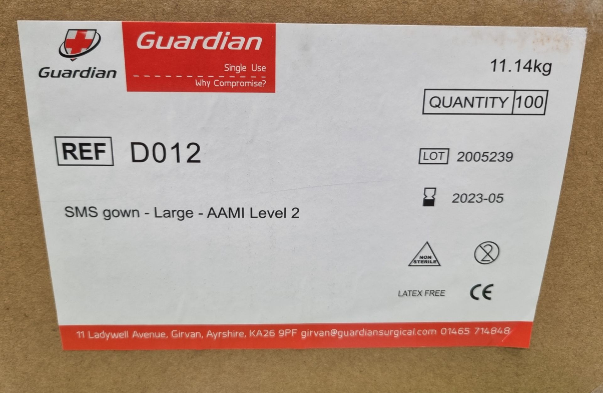 24x pallets of Guardian surgical gowns - size L - est. total qty 24000 - location LE67 1ND - PPE - Image 6 of 8