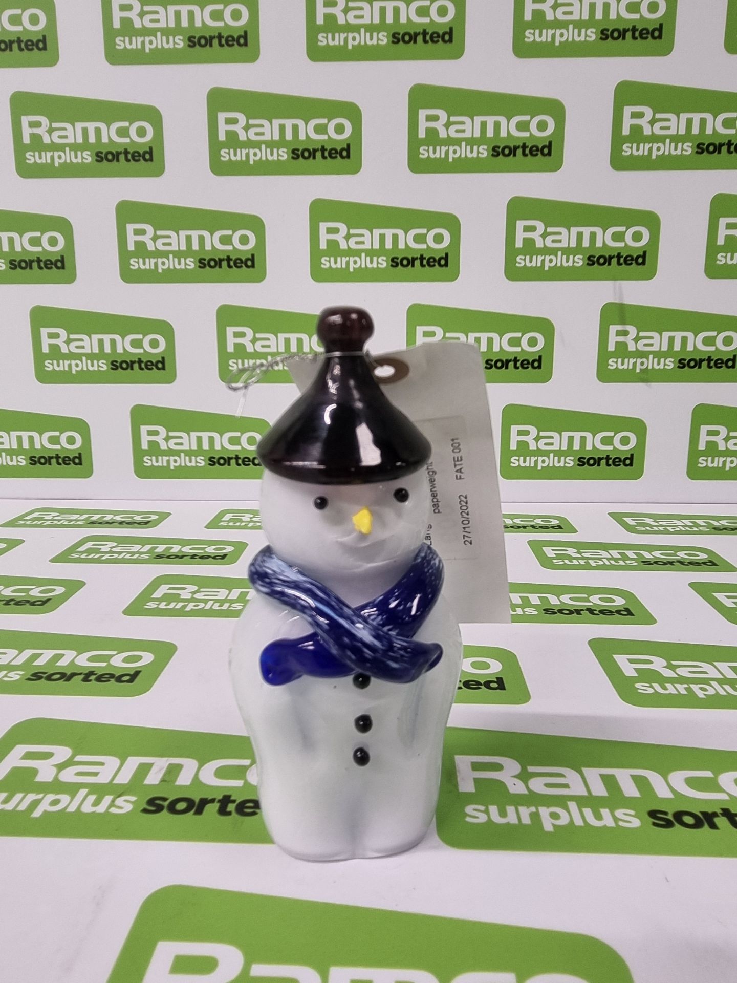 Langham Glass Snowman paperweight