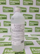 22x pallets of hand sanitiser 1 litre - est. total qty 11880 - location LE67 1ND - PPE