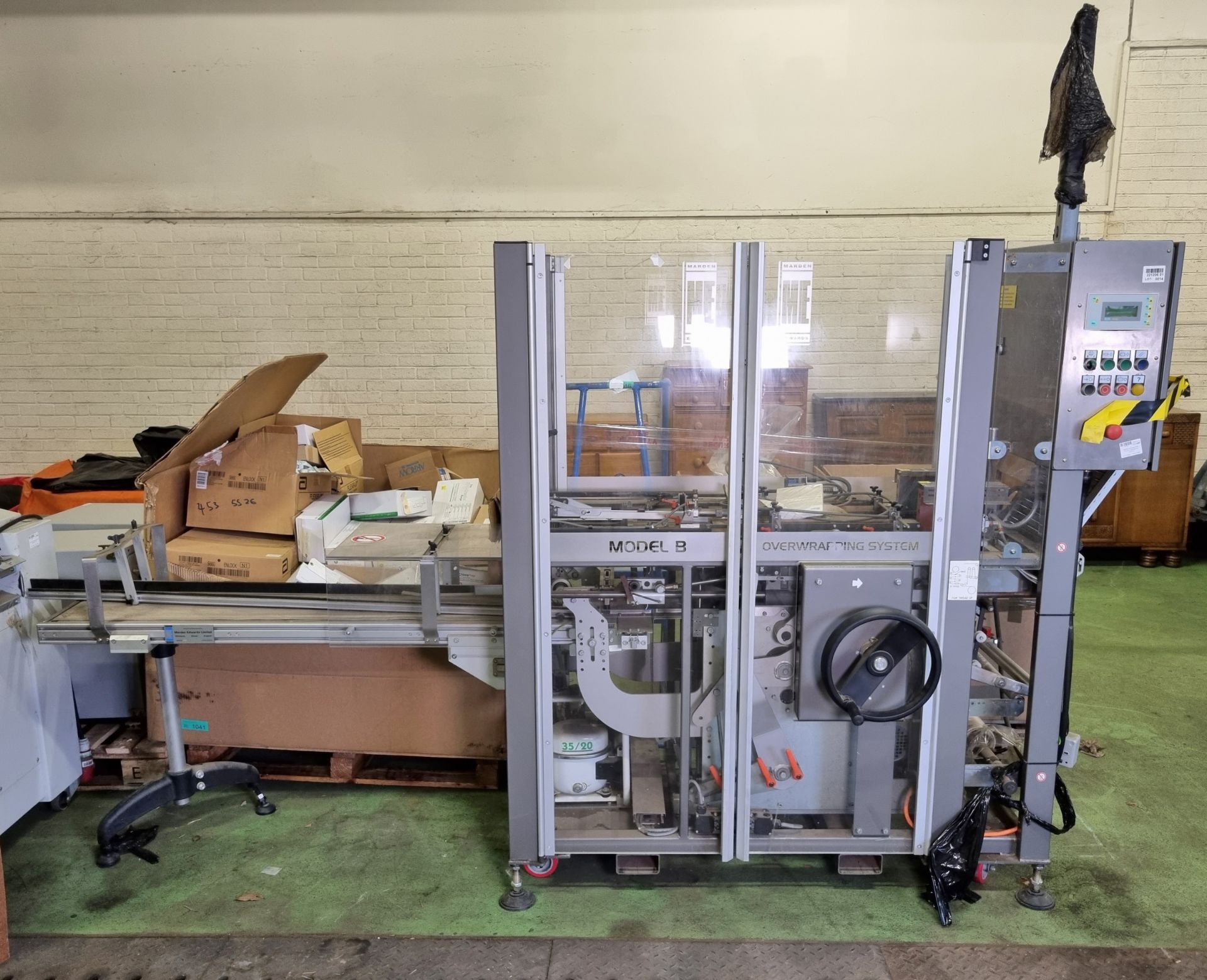 Marden Edwards B100FF overwrapping machine - 2009 - M/C number 7923 - 2.5 kW - 380/415v - 50/60Hz