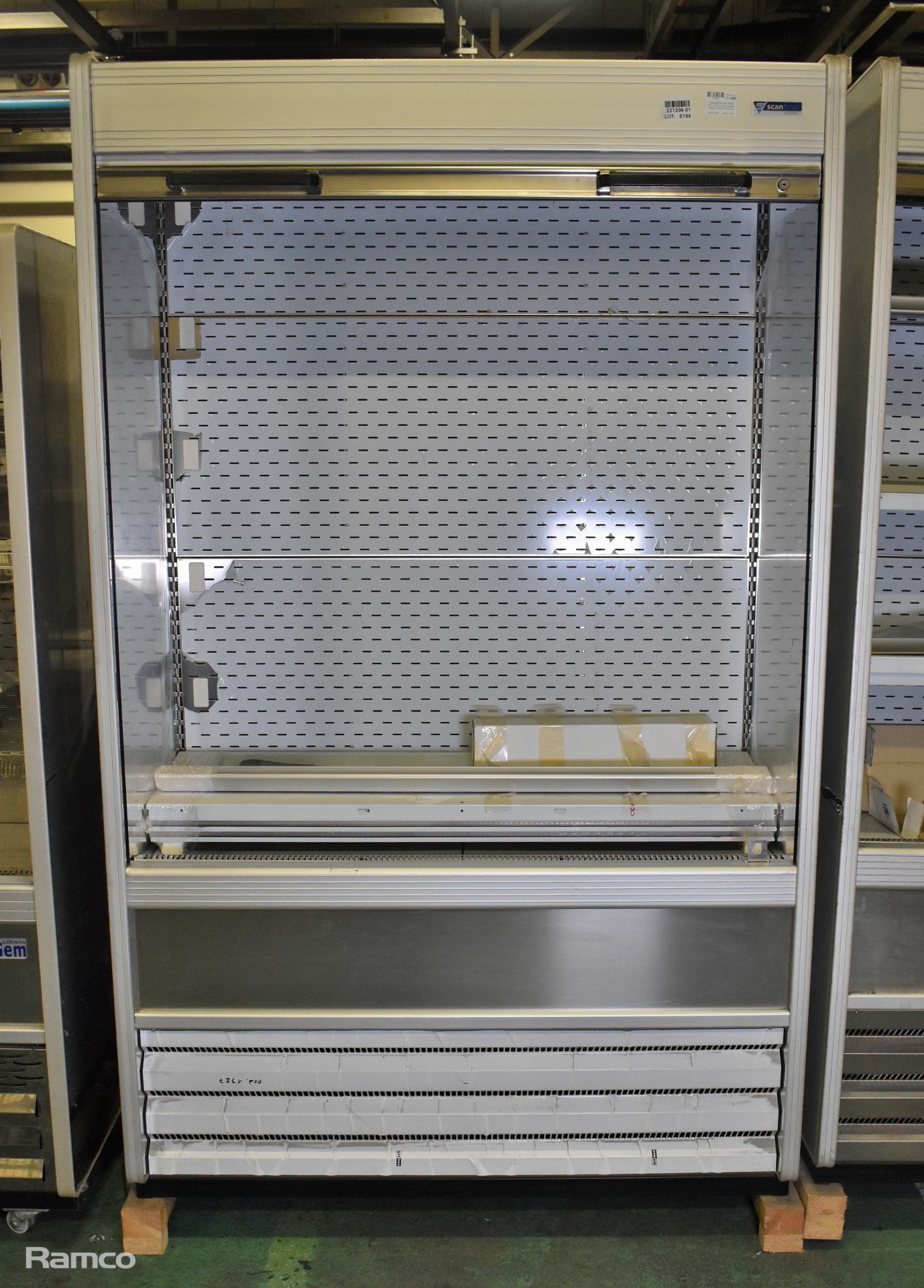 Caravell Scanfrost Alaska Slim 120 roller front display fridge L 125 x W 67 x H 203cm