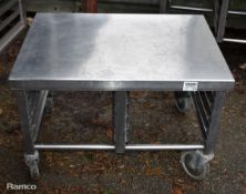 Stainless steel racking trolley - 60 x 82 x 60cm