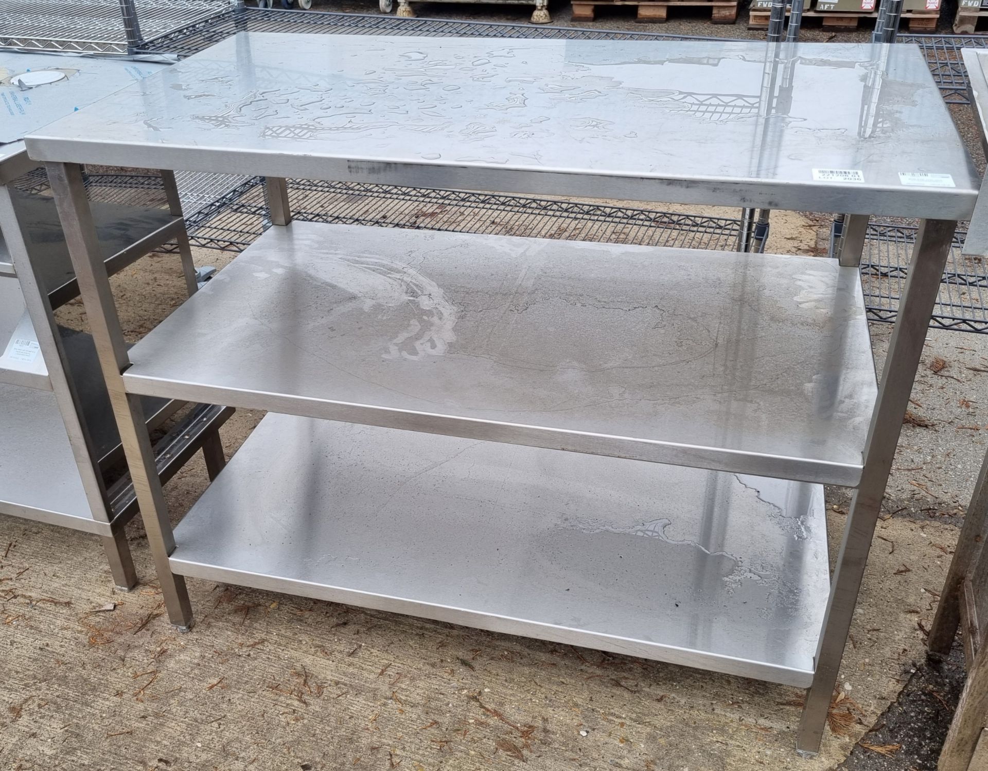 Stainless Steel 3-tier prep table - L 115 x W 64 x H 92cm