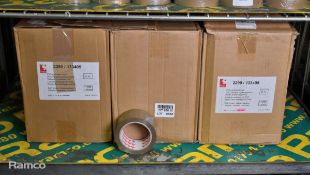 3x boxes of Scapa Packaging Tape 50mm x 66m - 36 rolls per box