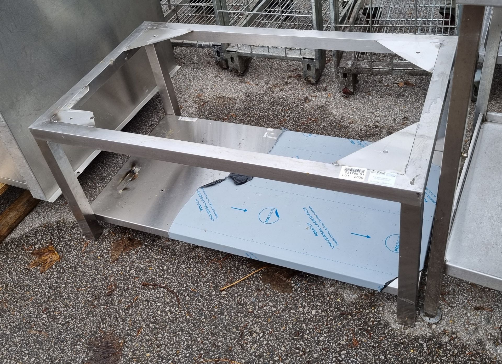 Stainless steel static base stand - L 100 x W 60 x H 45cm - Image 3 of 3