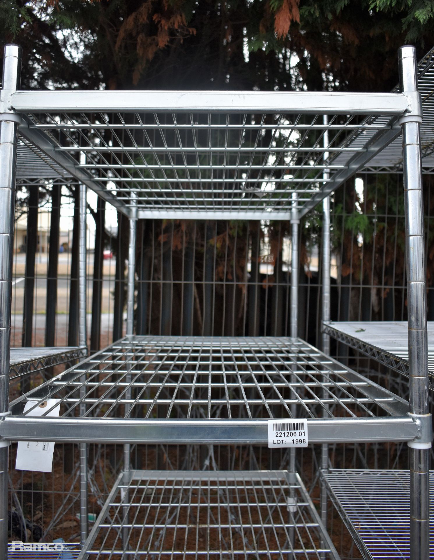 Stainless steel 4 shelf racking - L1200 x D600 x H1700mm - Image 3 of 3