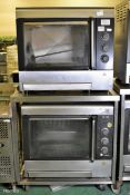 2x Fri-Jado TG110-M electric rotisserie ovens - 84 x 55 x 75cm, Stainless steel trolley