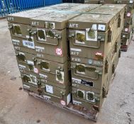 9x Green Metal storage containers - 125x30x30cm