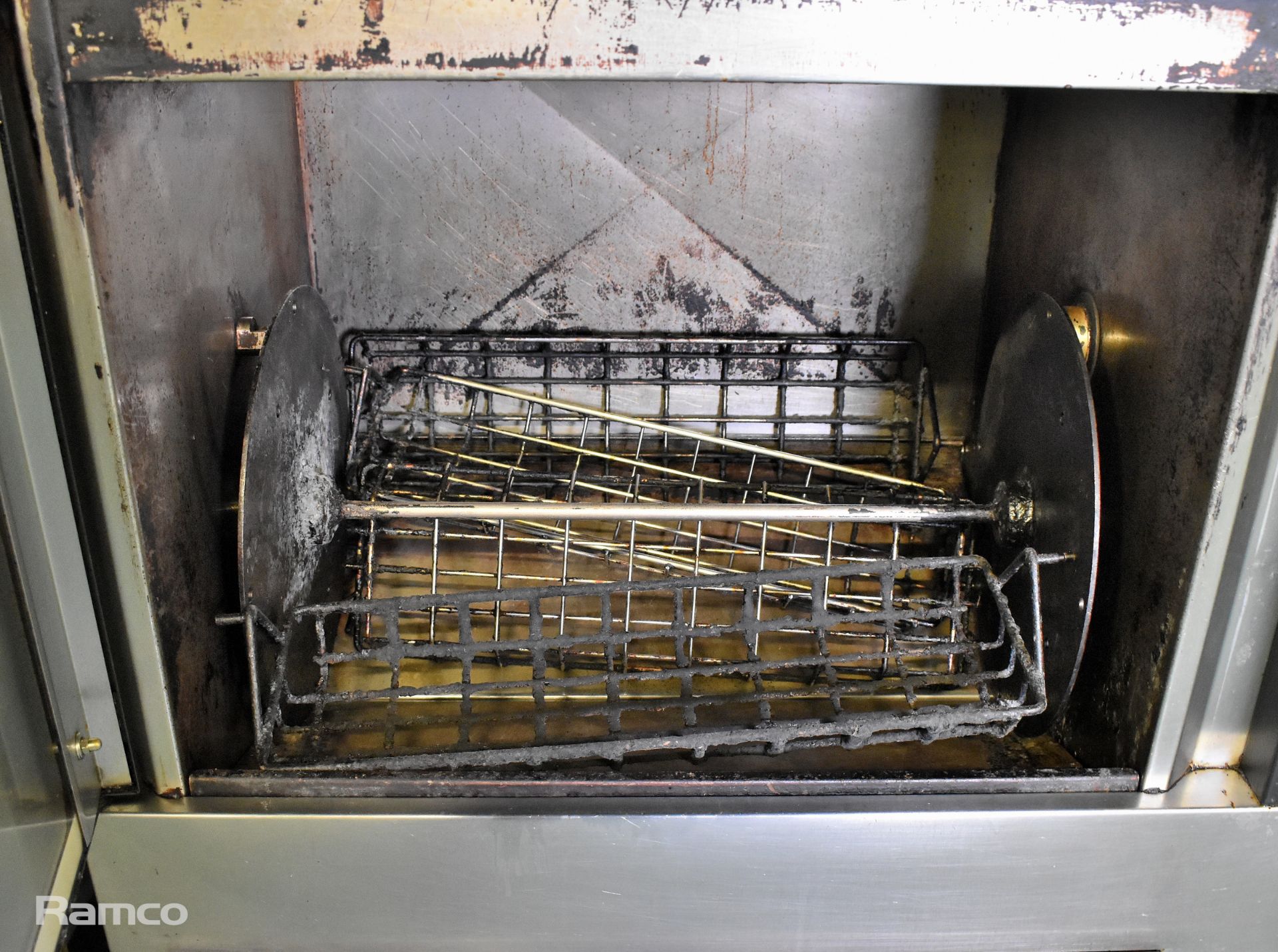 2x Fri-Jado TG110-M electric rotisserie ovens - 84 x 55 x 75cm, Stainless steel trolley - Image 6 of 7