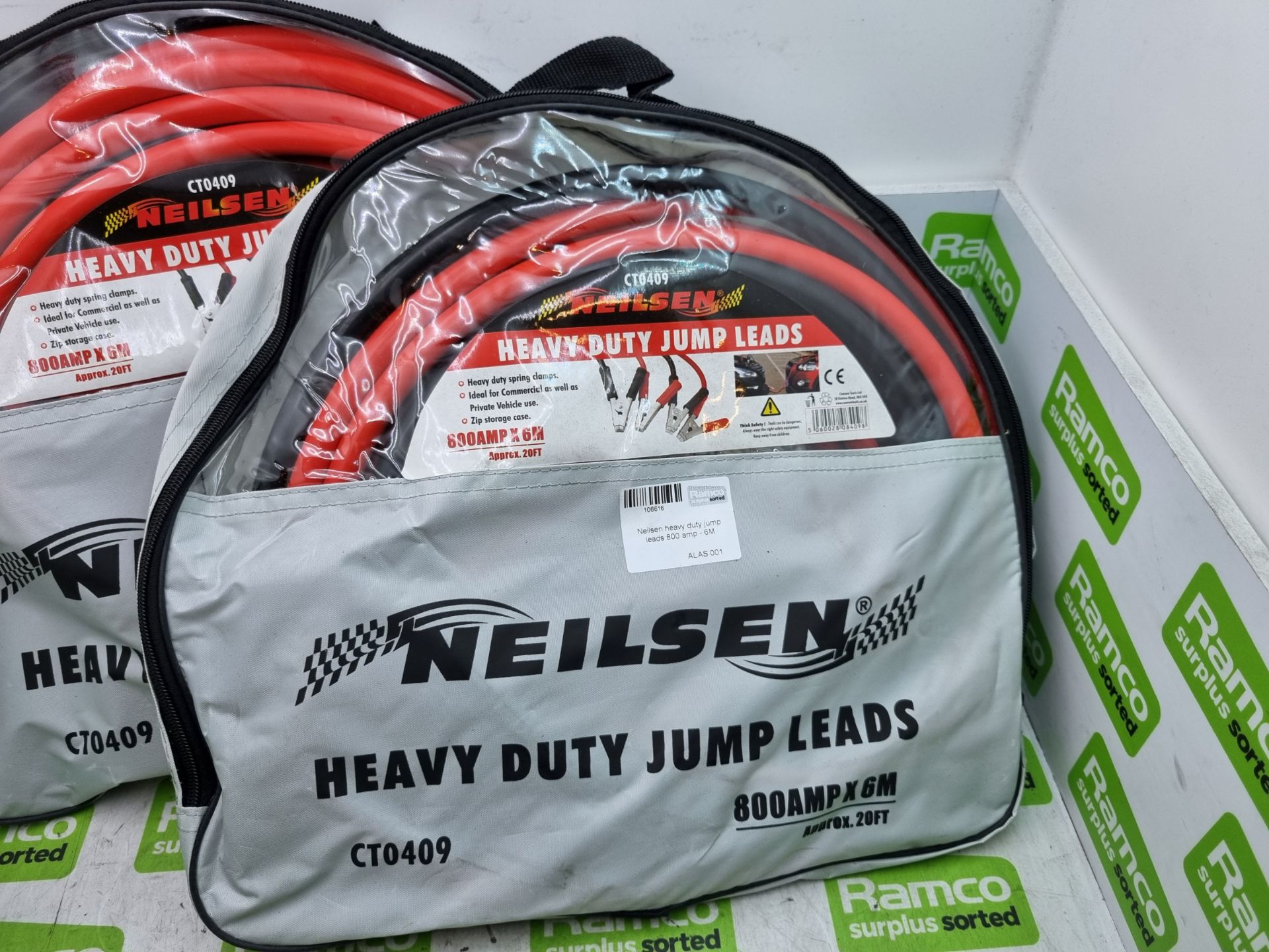 2x Neilsen heavy duty jump leads 800 amp - 6M - Bild 2 aus 3