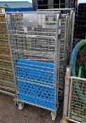 3x 4 sided roll cage trolley - 70x80x165cm