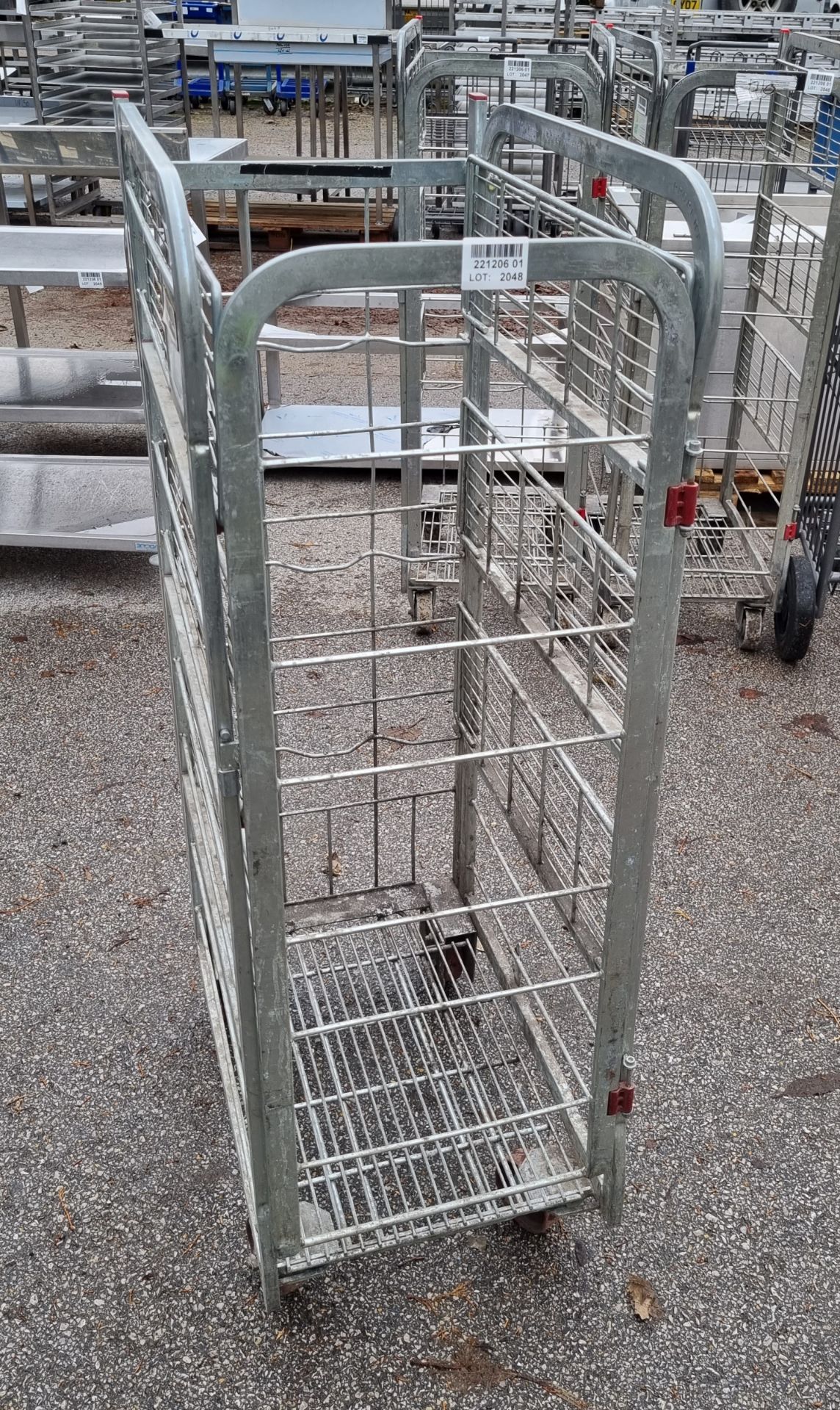 4 sided roll cage milk trolley - 45x65x125cm - Image 2 of 2