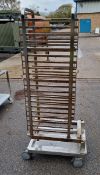 Mobile bakery tray trolley