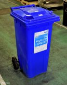 Craemer Blue plastic wheelie bin