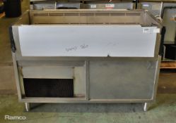 Stainless steel bain marie chill server unit - L128 x W64 x H88cm