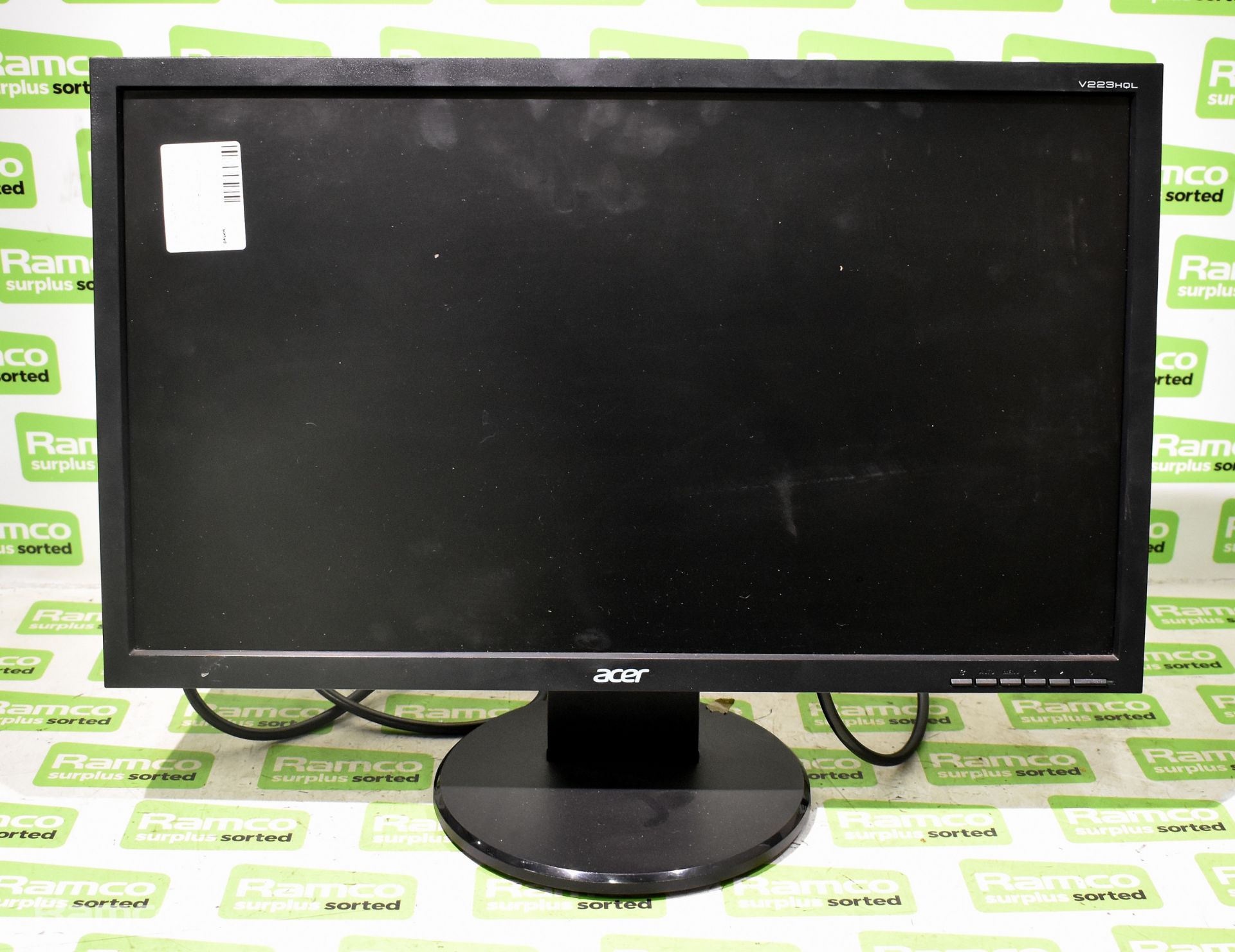 Acer V223HQL 22 inch LCD monitor, 2x Dell E196FPF 19 inch LCD monitors, Dell 1905FP USB keyboard - Image 5 of 9