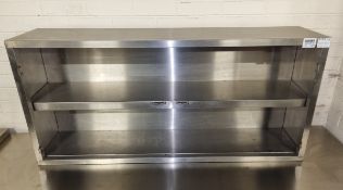 Stainless steel wall shelf unit - dimensions: 130x30x60cm