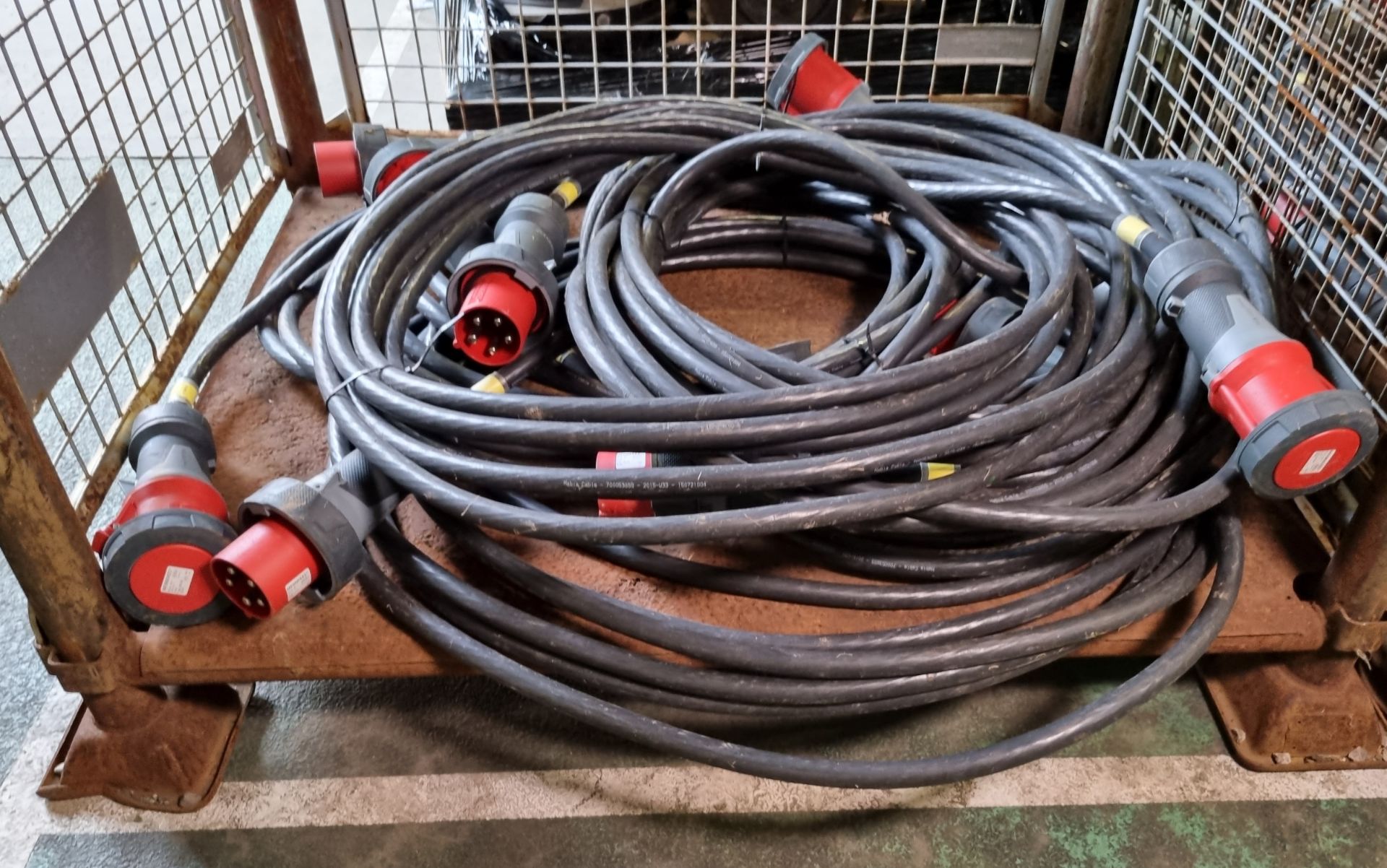 5x Mennekes PowerTOP Xtra 63a 400vac 3 Phase Power Harness heavy duty cables 15m - Image 2 of 3
