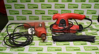 1x Kango 2121 Drill, 1x Power Devil PDW5304 Orbital Sander