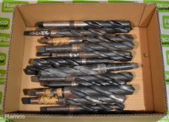 Multiple sized drill taper shanks - 20 in total