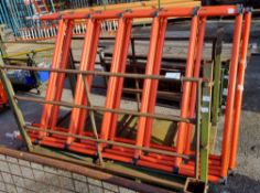 4x Planet platforms Protec, Scaffold side panels with height adjustment - 247 x 165cm