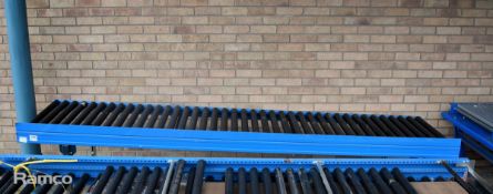 Metal roller conveyor belt section, 3m length
